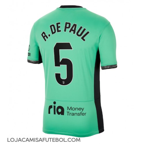 Camisa de Futebol Atletico Madrid Rodrigo De Paul #5 Equipamento Alternativo 2023-24 Manga Curta